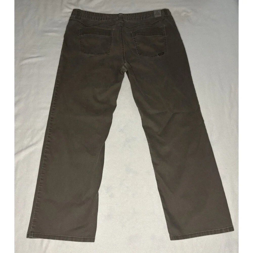 PrAna Slim Fit Pants Mens 42x32 Brown Excellent‎ Organic Cotton Breathe Hiking
